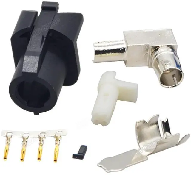 Main image of 1PCS 4 Pin Code A/B/C/D/G/H/J/K/Z HSD LVDS Connector Right Angle Female Jack Crimp Assembly for Dacar 535 4 Core Coaxial Cable (Color : HSD Code A F90)