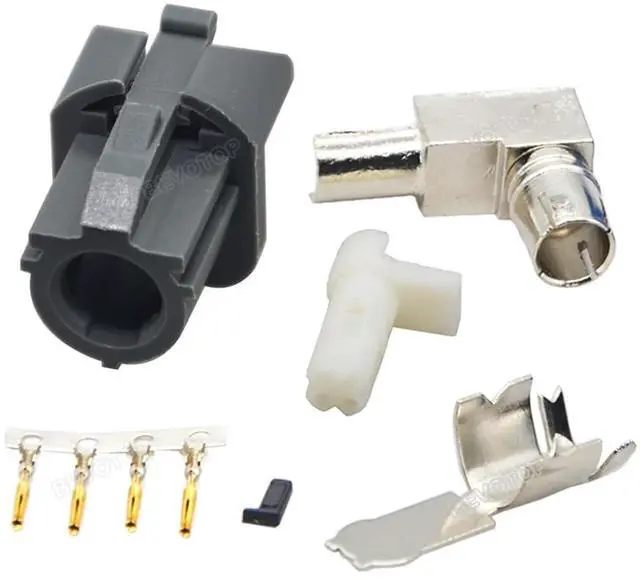 Main image of 1PCS 4 Pin Code A/B/C/D/G/H/J/K/Z HSD LVDS Connector Right Angle Female Jack Crimp Assembly for Dacar 535 4 Core Coaxial Cable (Color : HSD Code G F90)