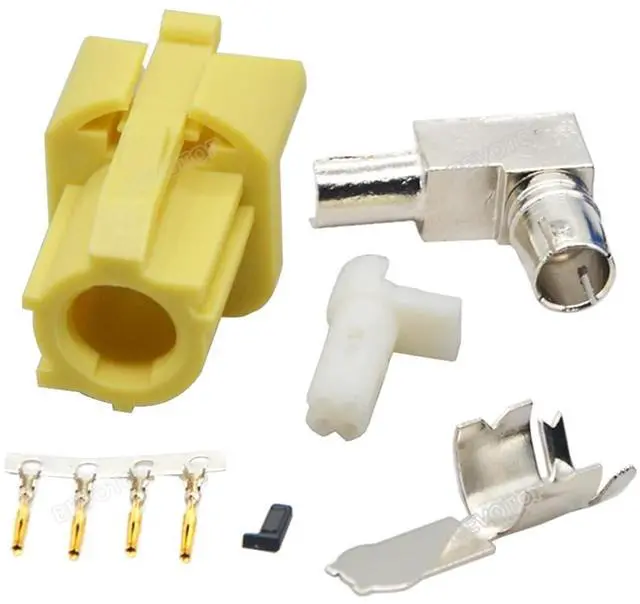 Main image of 1PCS 4 Pin Code A/B/C/D/G/H/J/K/Z HSD LVDS Connector Right Angle Female Jack Crimp Assembly for Dacar 535 4 Core Coaxial Cable (Color : HSD Code J F90)