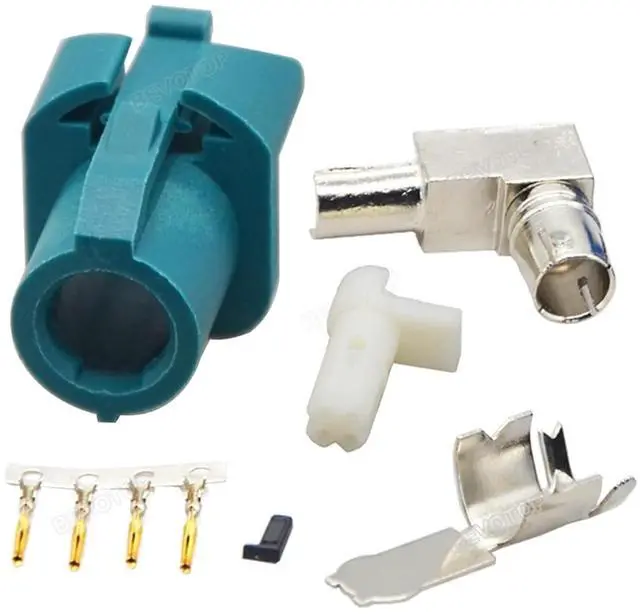 Main image of 1PCS 4 Pin Code A/B/C/D/G/H/J/K/Z HSD LVDS Connector Right Angle Female Jack Crimp Assembly for Dacar 535 4 Core Coaxial Cable (Color : HSD Code Z F90)