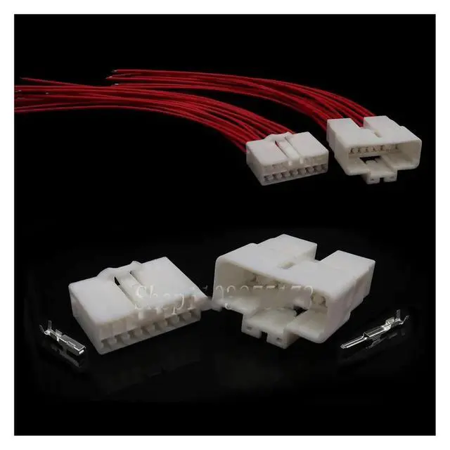 Alt view image 2 of 3 - 1 Set 14 Pin Car Window Lifter Window Switch Car Wiring Harness Connector Connector(1 Set male)