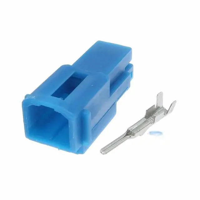 Main image of 1 set 2-pin 174463-2 174460-1 174460-5 174463-5 Automotive Wiring Connector Black Blue White Gray Female Strip 15 cm Wire Connector(1 Set male blue)