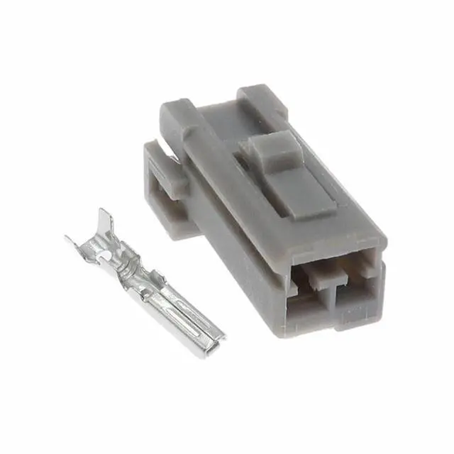 Main image of 1 set 2-pin 174463-2 174460-1 174460-5 174463-5 Automotive Wiring Connector Black Blue White Gray Female Strip 15 cm Wire Connector(1 Set female grey)
