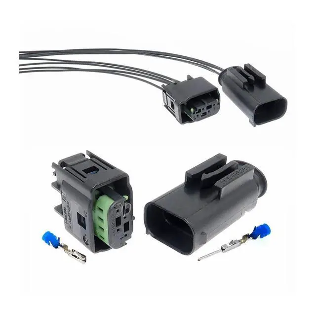 Alt view image 2 of 3 - 1 set 4-pin 1-967640-1 8E0 971 934 968399-1 LPG Converter Automotive Wiring Harness Automotive Rearview Camera with Terminal Connector(1 Set female)