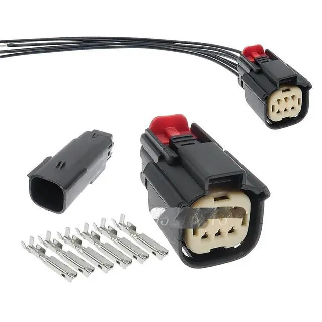 Alt view image 2 of 2 - 1 set 6-pin 33472-0606 33482-0601 Waterproof Automotive Connector Adapter(Male 20cm wires)