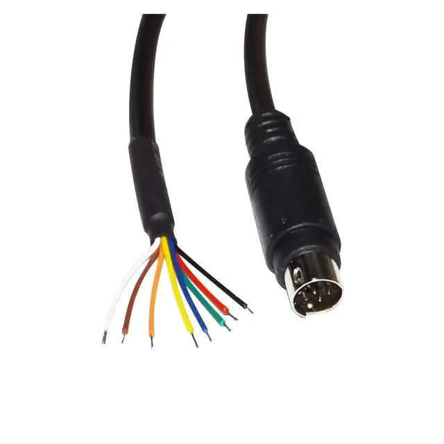 Alt view image 2 of 4 - MD6 6PIN MD8 8PIN MINI DIN Male Connector Serial Adapter Breakout Programming Cable for CNC PLC Inverter SERVO Driver HMI Sensor(1.8m,MD6 Male)
