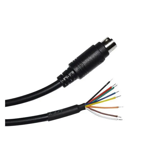 Alt view image 3 of 4 - MD6 6PIN MD8 8PIN MINI DIN Male Connector Serial Adapter Breakout Programming Cable for CNC PLC Inverter SERVO Driver HMI Sensor(1.8m,MD6 Male)
