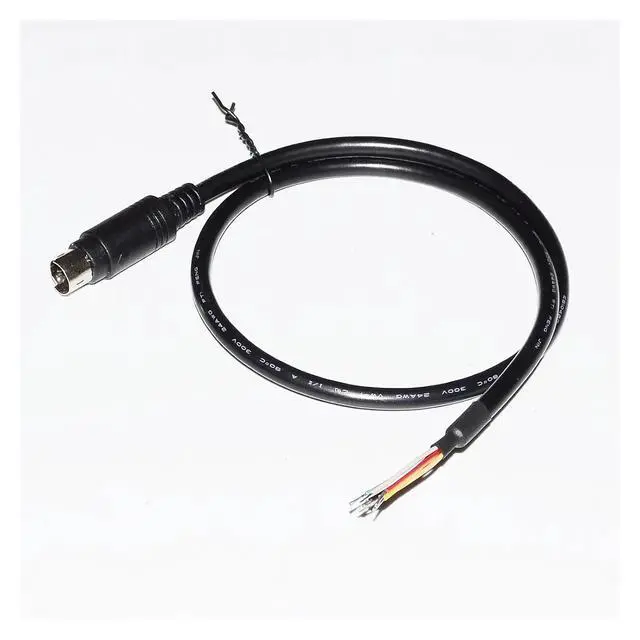 Alt view image 4 of 4 - MD6 6PIN MD8 8PIN MINI DIN Male Connector Serial Adapter Breakout Programming Cable for CNC PLC Inverter SERVO Driver HMI Sensor(1.8m,MD6 Male)