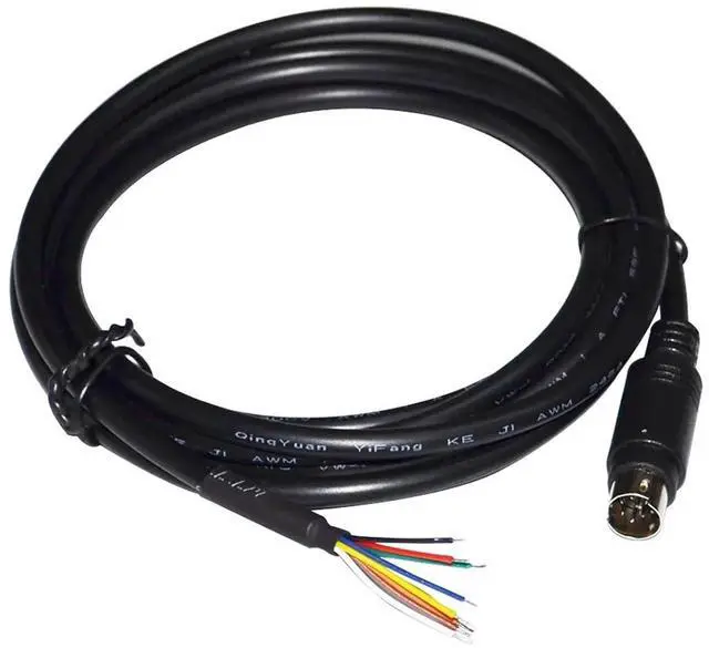 Main image of MD6 6PIN MD8 8PIN MINI DIN Male Connector Serial Adapter Breakout Programming Cable for CNC PLC Inverter SERVO Driver HMI Sensor(8M,MD8 Male)