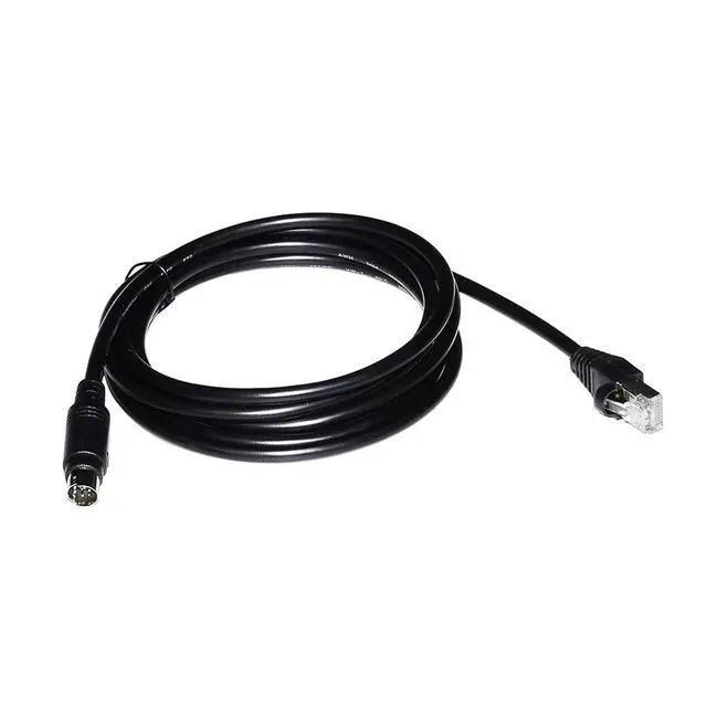 Alt view image 2 of 4 - RJ45 to Mini Din 8P MD8 Male Connector RS422 Programming Communication Cable for Hakko Monitouch HMI MJ2 to Mits~bishi FX PLC(5M)