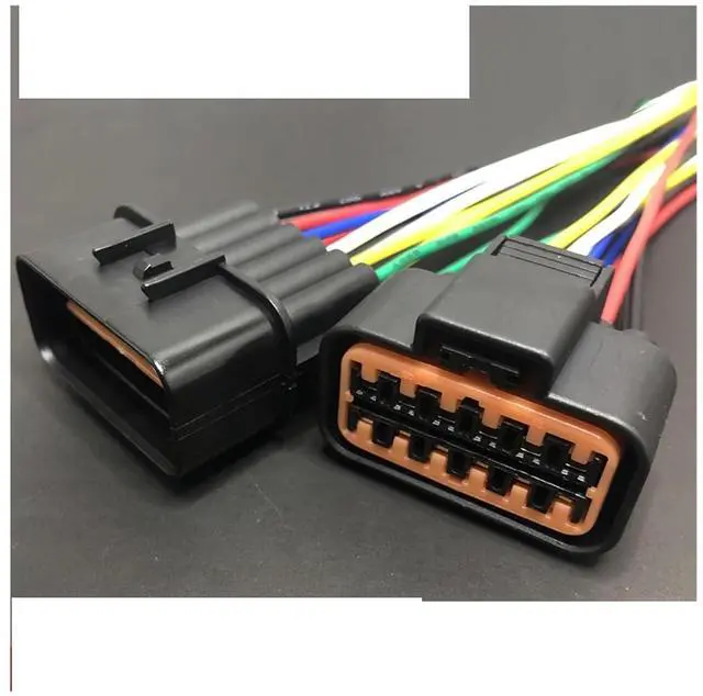 Main image of 7023a-2.2 waterproof plug of automobile fog lamp 4/6 / 8/10 / 12 pin ABS sensor harness sealed connector wire length 15cm(12p strip line,1sets)