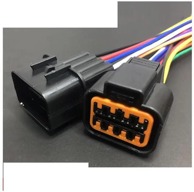 Main image of 7023a-2.2 waterproof plug of automobile fog lamp 4/6 / 8/10 / 12 pin ABS sensor harness sealed connector wire length 15cm(8p strip line,1sets)