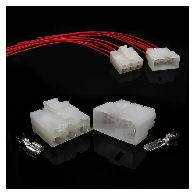 Alt view image 2 of 3 - 1 set of 6-pin 6070-6481 6070-6471 automotive wiring white connector automotive male and female ribbon terminal connectors(1 Set female)