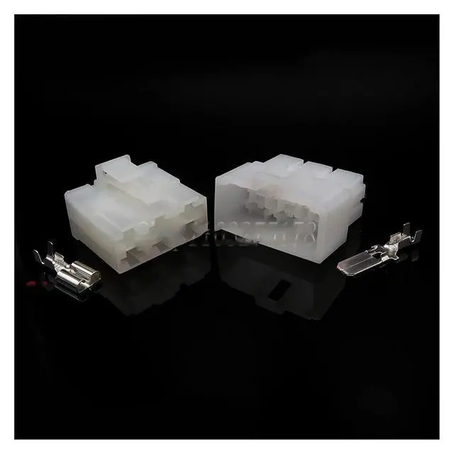 Alt view image 3 of 3 - 1 set of 6-pin 6070-6481 6070-6471 automotive wiring white connector automotive male and female ribbon terminal connectors(1 Set female)