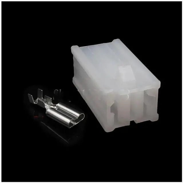 Main image of 1 set 2-pin automotive connector female-male harness with terminal block connector(1 Set female)