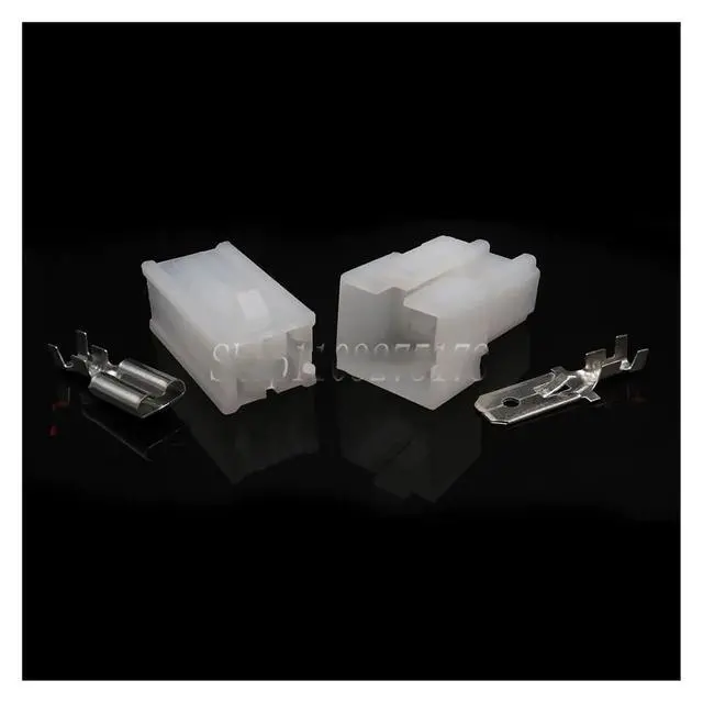 Alt view image 3 of 3 - 1 set 2-pin automotive connector female-male harness with terminal block connector(Male 20cm wires)
