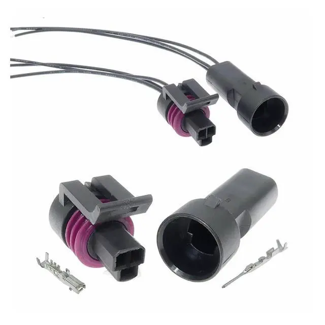Alt view image 2 of 3 - 1 set 3 pins 12065287 12078090 12110192 0441004 Automotive Water Temperature Sensor Engine Cable with Wire Connector(1 Set female)