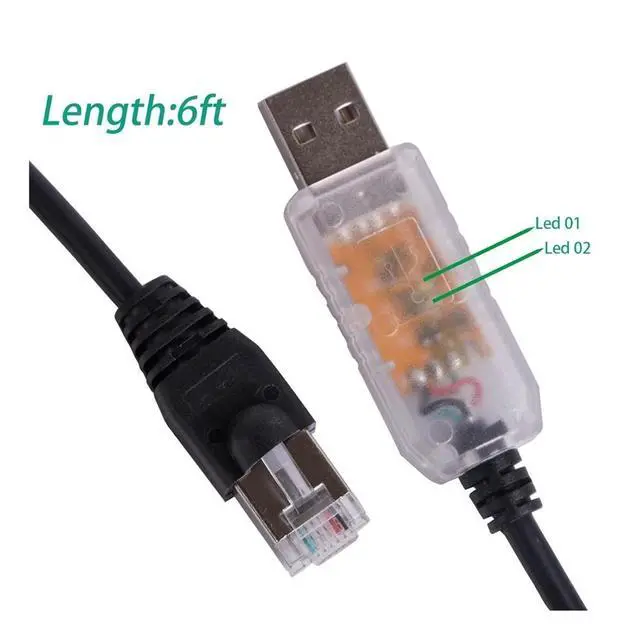 Alt view image 4 of 5 - USB RS485 Adapter Cable Compatible with ACS380 ABB Driver Cable ABB Oy BCBL-01 RS485 Modbus Communication Cable