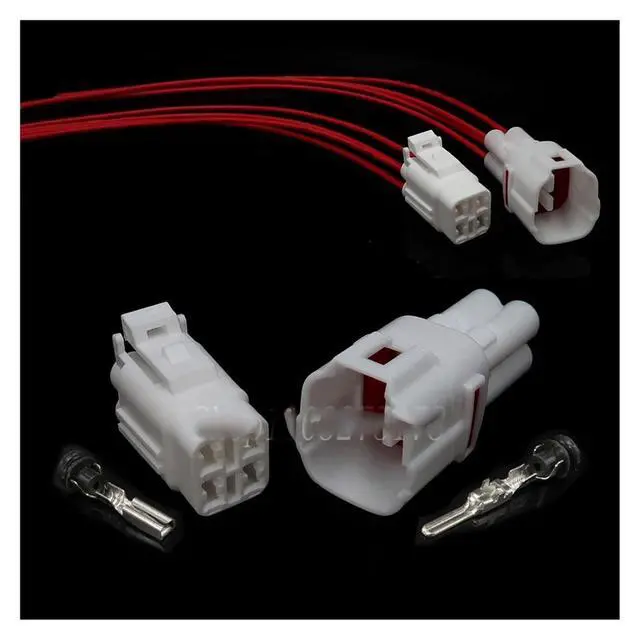 Alt view image 2 of 3 - 1 set 4-pin 6188-0004 6180-4771 Automotive LED Running Lights Wire and Cable Waterproof Connector Connector(1 Set female)