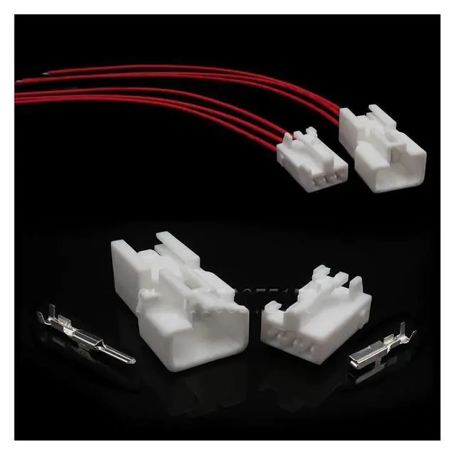 Alt view image 2 of 3 - 1 set of 3-pin 7282-1030 6520-0577 Sumitomo Automotive Harness MG641035 Electroplastic Cable Connector(Female 20cm wires)