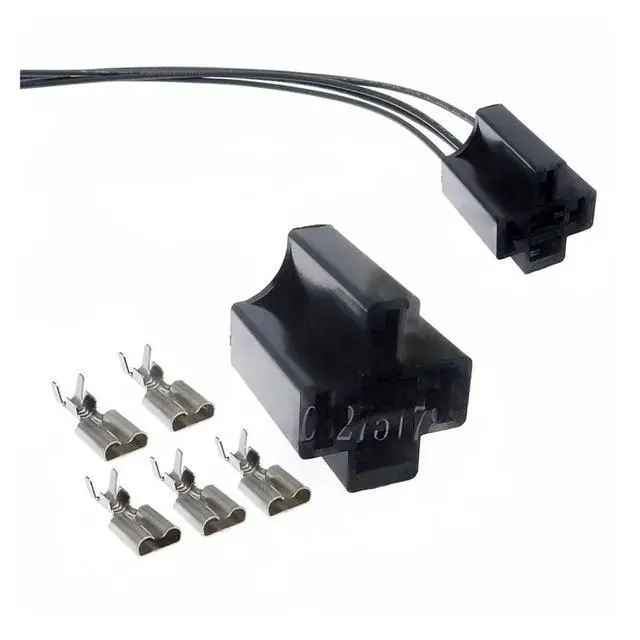 Alt view image 2 of 2 - 1 set 5-pin Relay Block Relay Connector AMP Automotive Wiring Connector with Terminals(Female 20cm wires)