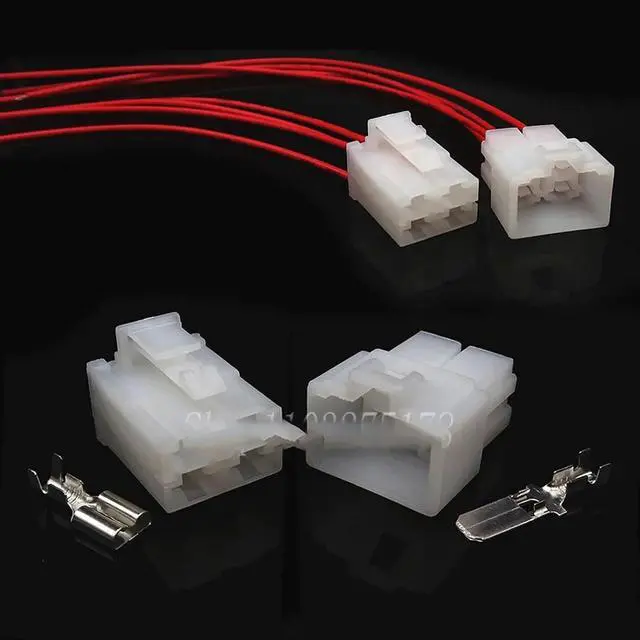 Alt view image 2 of 3 - 1 set 4-pin 172133-1 7122-2840 7123-2840 Non-Sealing Kit Automotive Wiring Harness Male and Female Connectors Sensor Connectors(1 Set male)