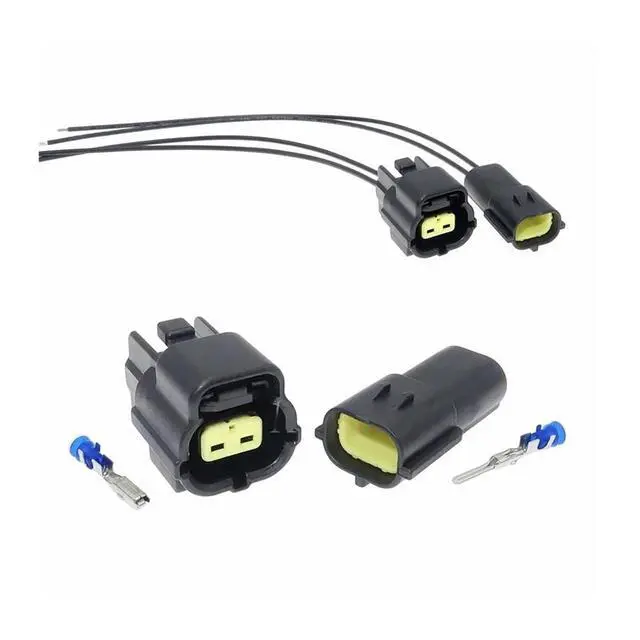 Alt view image 2 of 2 - 1 set 2 pins 174352-2 174354-2 Automotive Engine Wire Header Automotive Waterproof Cable Connector(Male 20cm wires)