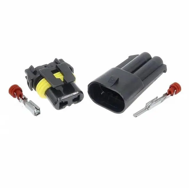 Alt view image 3 of 3 - 1 set 2 pins 12059181 12059183 Automotive HID Cord Socket 9006 Automotive Waterproof Terminal Block Connector Connector(1 Set female)