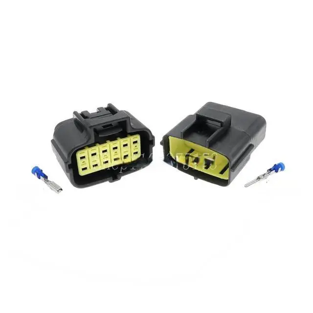 Alt view image 3 of 3 - 1 takm 12 Pin 174663-2 174661-2 otomotiv su geçirmez vites sensörü erkek kadn elektrik otomatik tel konektörü(Female 20cm wires)
