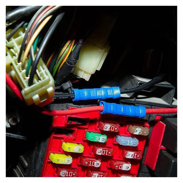 Alt view image 3 of 6 - 100 pieces of 10-22 AWG assorted insulated straight wire butt connectors voltage terminal connectors