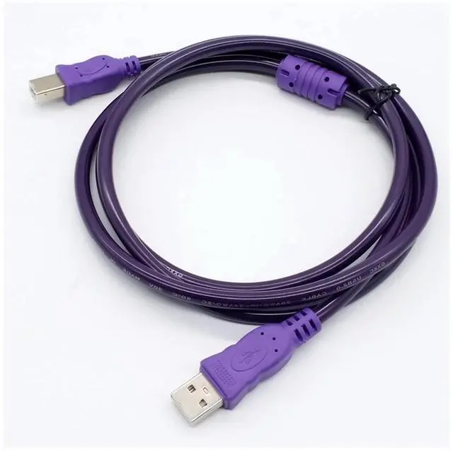 Main image of USB 2.0 Printer Cable Type A Male to Type B Male Dual Shielding High Speed Transparent Purple 1.5/3/5/10M (Size : 10m)