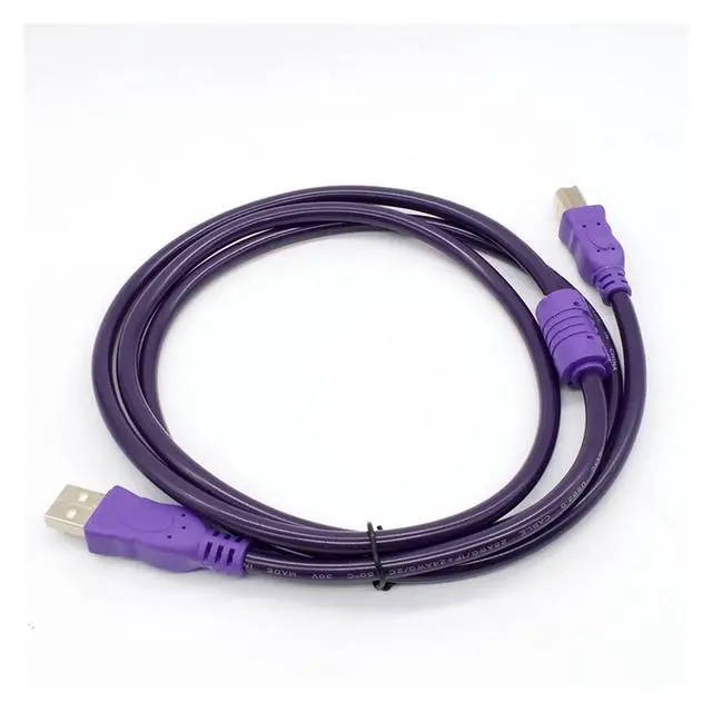 Alt view image 4 of 5 - USB 2.0 Printer Cable Type A Male to Type B Male Dual Shielding High Speed Transparent Purple 1.5/3/5/10M (Size : 10m)