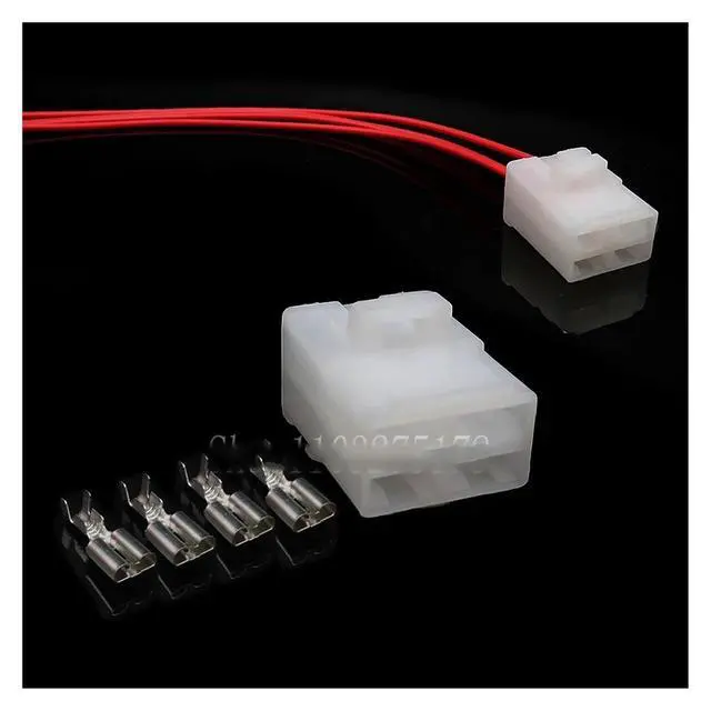 Alt view image 2 of 2 - 1 set 4-pin automotive wiring harness electrical connector automotive wiring cable adapter connector(1 Set female)