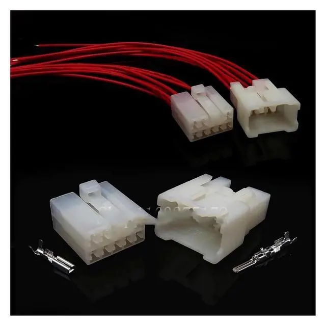 Alt view image 2 of 3 - 1 set 8-pin 7122-1480 7123-1480 6240-1081 6240-5081 Car audio car double blinker turn signal connector with wire connector(1 Set female)