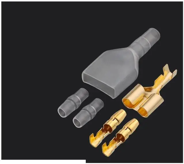 Main image of 10/30/50Sets One Female And Two Male 4.0 Bullet Terminal Electrical Wire Connector Diameter Male Female 1:2 Transparent Sheath(2 pin,30 Pcs)