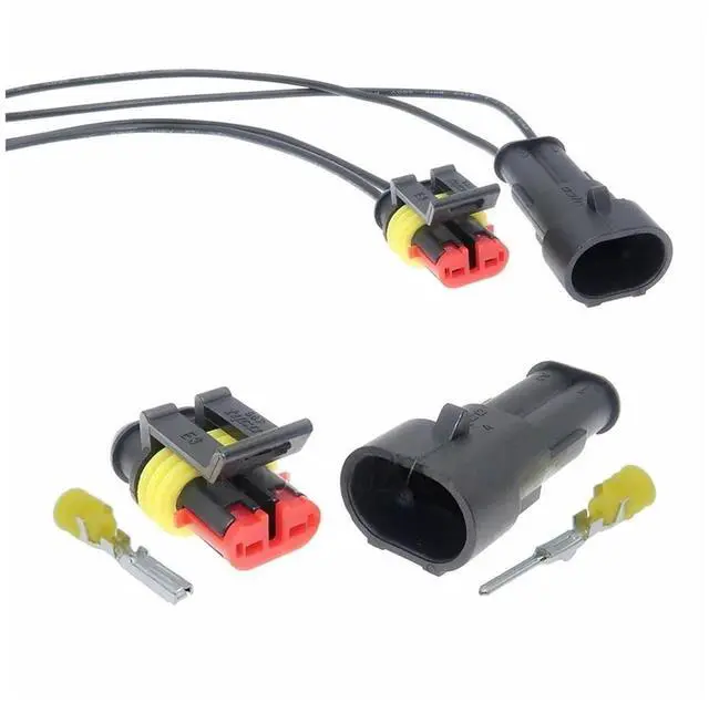 Alt view image 2 of 3 - 1 set 2 pins 282080-1 282104-1 Automotive Wiring Harness Waterproof Male and Female Docking Automotive Wiring Connector(1 Set female)