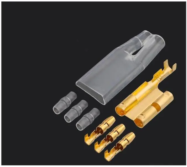 Main image of 10/30/50Sets One Female And Two Male 4.0 Bullet Terminal Electrical Wire Connector Diameter Male Female 1:2 Transparent Sheath(3 pin,20 Pcs)