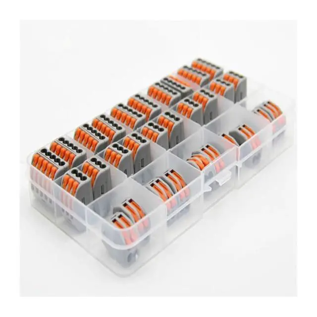 Alt view image 2 of 6 - 20/30/60pcs/Set Spring Lever Nut Terminal Blocks Reusable Electric Cable Connector Wire Home Tools of Insulating Solder(30pcs)