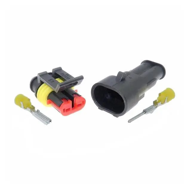 Alt view image 3 of 3 - 1 set 2 pins 282080-1 282104-1 Automotive Wiring Harness Waterproof Male and Female Docking Automotive Wiring Connector(1 Set female)