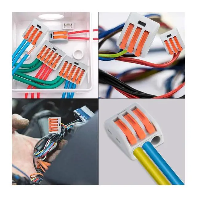 Alt view image 5 of 6 - 20/30/60pcs/Set Spring Lever Nut Terminal Blocks Reusable Electric Cable Connector Wire Home Tools of Insulating Solder(30pcs)