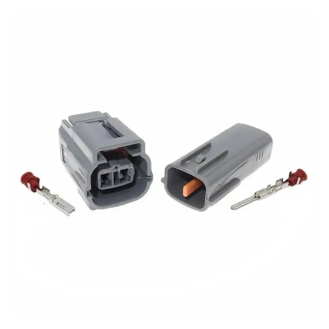 Alt view image 3 of 3 - 1 set 2-pin 6189-0640 6181-0437 Waterproof Automotive Connector Wiring Receptacle Harness Includes Terminals Terminal Connector(Female 20cm wires)