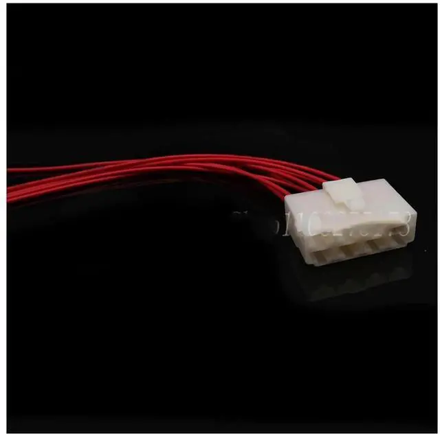 Main image of 1 set of 8-pin 6.3 series cable plugs for motor vehicles with plastic housing for plug and socket(Female 20cm wires)