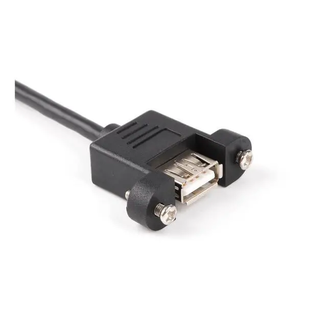 Alt view image 3 of 4 - USB 2.0 Extension Cable Male to Female with Screw Panel Mount Foil+Braided Shielded 30cm 50cm 1m 2m 3m 5m (Size : 0.5m)