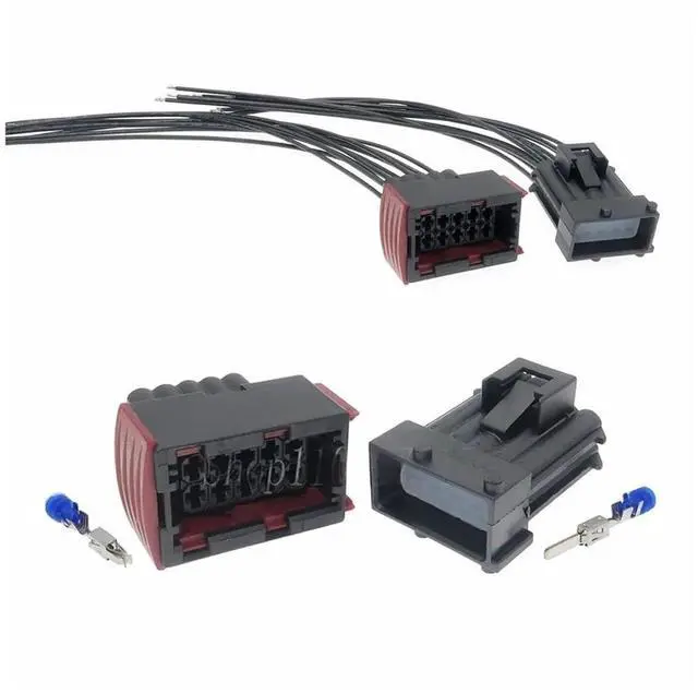 Alt view image 2 of 3 - 1 set 10-pins 1-967240-1 1-962352-1 1-965423-1 Automotive Waterdichte Stekker met Klemmenstekker(Male 20cm wires)