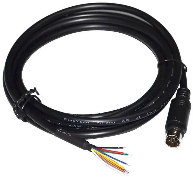 Main image of MINI DIN 4PIN 5PIN 6PIN 8PIN MD4 MD5 MD6 MD8 Male Connector PLC Programming Breakout Cable(1.8m,MD 8-PIN)