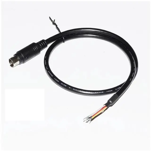 Main image of MINI DIN 4PIN 5PIN 6PIN 8PIN MD4 MD5 MD6 MD8 Male Connector PLC Programming Breakout Cable(3m,MD 6-PIN)