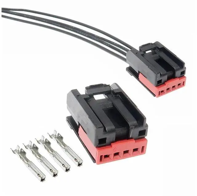 Alt view image 2 of 2 - 1 set 4 pinnen 1456983-1 1393367-1 1-1419158-6 6-1419169-8 Automobielstekker raamhefschakelaar(Female 20cm wires)