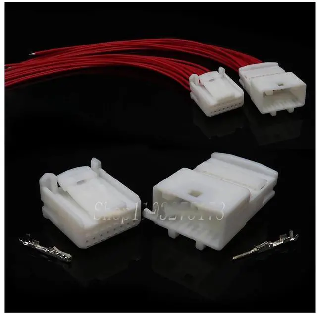 Alt view image 2 of 3 - 1 set 16-pin car linker 1318386-1 1473410-1 1318386-2 car linker wire 1318382-2 1565476-2(Female 20cm wires)