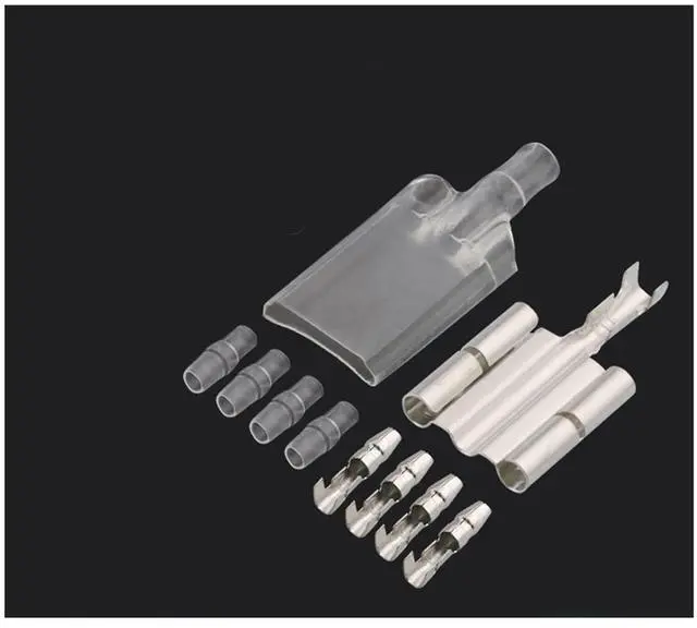 Main image of 10/30/50Sets One Female And Two Male 4.0 Bullet Terminal Electrical Wire Connector Diameter Male Female 1:2 Transparent Sheath(4 pin,10 Pcs)