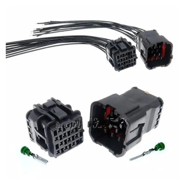 Alt view image 2 of 3 - 1 set 14-pin 7123-7544-30 7222-7544-30 MG610350 MG640352 male and female waterproof connector for excavator light tail(1 Set male)